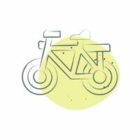 Icon Bicycle related to Bicycle symbol. Color Spot Style. simple design editable. simple illustration vector