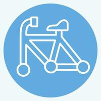 Icon Frame related to Bicycle symbol. blue eyes style. simple design editable. simple illustration vector