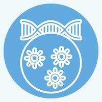 icono bacterias relacionado a bioquímica símbolo. azul ojos estilo. sencillo diseño editable. sencillo ilustración vector
