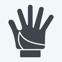 Icon Glove related to Bicycle symbol. glyph style. simple design editable. simple illustration vector