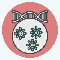 icono bacterias relacionado a bioquímica símbolo. color compañero estilo. sencillo diseño editable. sencillo ilustración vector
