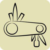 Icon Multitool related to Bicycle symbol. hand drawn style. simple design editable. simple illustration vector