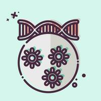 Icon Bacteria. related to Biochemistry symbol. MBE style. simple design editable. simple illustration vector