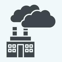 Icon Carbon Dioxide. related to Biochemistry symbol. glyph style. simple design editable. simple illustration vector
