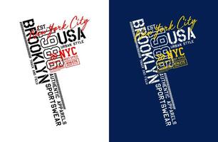 Brooklyn typography design, for print on t shirts etc. vector