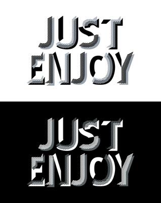 Just Enjoy typography design, for t-shirt, posters, labels, etc.