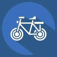 icono bicicleta relacionado a bicicleta símbolo. largo sombra estilo. sencillo diseño editable. sencillo ilustración vector