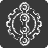 Icon Chain related to Bicycle symbol. chalk Style. simple design editable. simple illustration vector