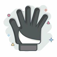 Icon Glove related to Bicycle symbol. comic style. simple design editable. simple illustration vector