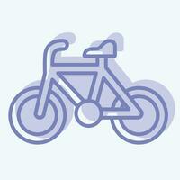 Icon Bike related to Bicycle symbol. two tone style. simple design editable. simple illustration vector