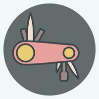 Icon Multitool related to Bicycle symbol. color mate style. simple design editable. simple illustration vector