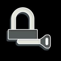 Icon Padlock related to Bicycle symbol. glossy style. simple design editable. simple illustration vector