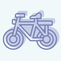 icono bicicleta relacionado a bicicleta símbolo. dos tono estilo. sencillo diseño editable. sencillo ilustración vector