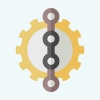 Icon Chain related to Bicycle symbol. flat style. simple design editable. simple illustration vector