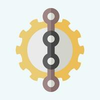 Icon Chain related to Bicycle symbol. flat style. simple design editable. simple illustration vector