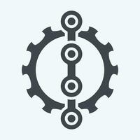 Icon Chain related to Bicycle symbol. glyph style. simple design editable. simple illustration vector