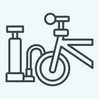 icono aire bomba relacionado a bicicleta símbolo. línea estilo. sencillo diseño editable. sencillo ilustración vector