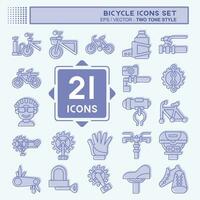 Icon Set Bicycle related to Hobby symbol. two tone style. simple design editable. simple illustration vector