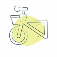 Icon Basket related to Bicycle symbol. Color Spot Style. simple design editable. simple illustration vector