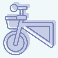 Icon Basket related to Bicycle symbol. two tone style. simple design editable. simple illustration vector