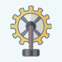 Icon Gear Wheel related to Bicycle symbol. doodle style. simple design editable. simple illustration vector