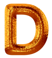 d'or métallique alphabet png