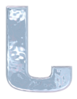 Blue ice alphabet png