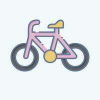 icono bicicleta relacionado a bicicleta símbolo. garabatear estilo. sencillo diseño editable. sencillo ilustración vector
