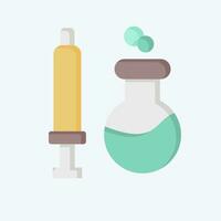 Icon Chemical Syringes. related to Biochemistry symbol. flat style. simple design editable. simple illustration vector