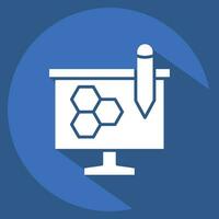 Icon Theory. related to Biochemistry symbol. long shadow style. simple design editable. simple illustration vector