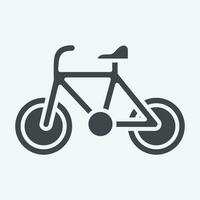 icono bicicleta relacionado a bicicleta símbolo. glifo estilo. sencillo diseño editable. sencillo ilustración vector