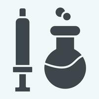 Icon Chemical Syringes. related to Biochemistry symbol. glyph style. simple design editable. simple illustration vector