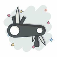 Icon Multitool related to Bicycle symbol. comic style. simple design editable. simple illustration vector