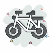 Icon Bicycle related to Bicycle symbol. comic style. simple design editable. simple illustration vector