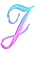Glossy gradient alphabet png
