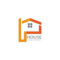 hogar propiedad y construcción logo diseño vector