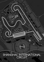 Shanghai international Circuit track map vector