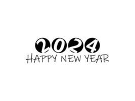 Happy new year 2024 vector design