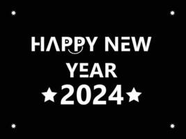 contento nuevo año 2024 diseño vector