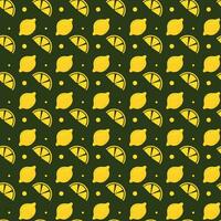 Lemon with dot Seamless Pattern Design vector