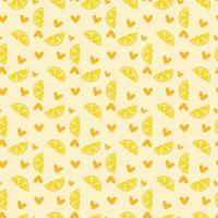 Lemon with love Seamless Pattern Design vector
