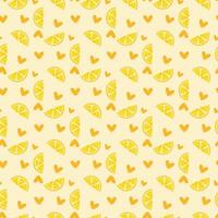 Lemon with love Seamless Pattern Design vector