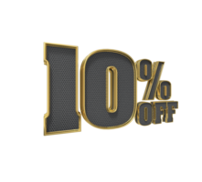 10 percent 3D render collection color and black png