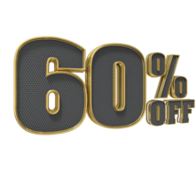 60 percent 3D render collection color and black png