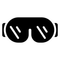 ski goggles glyph icon vector