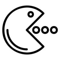 Pacman line icon vector