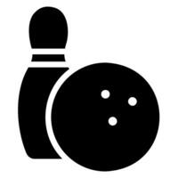 bowling glyph icon vector