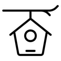 bird house line icon vector