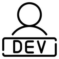 developer line icon vector