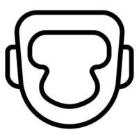 boxing helmet line icon vector